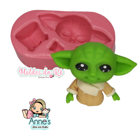 Silicone Mold Grogo Yoda - Moldes da Rê Collection